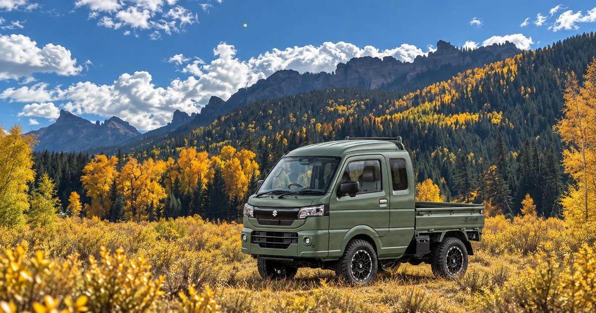 Generated Alpine Juniper / Suzuki Super Carry in Tyler’s supplied Colorado setting