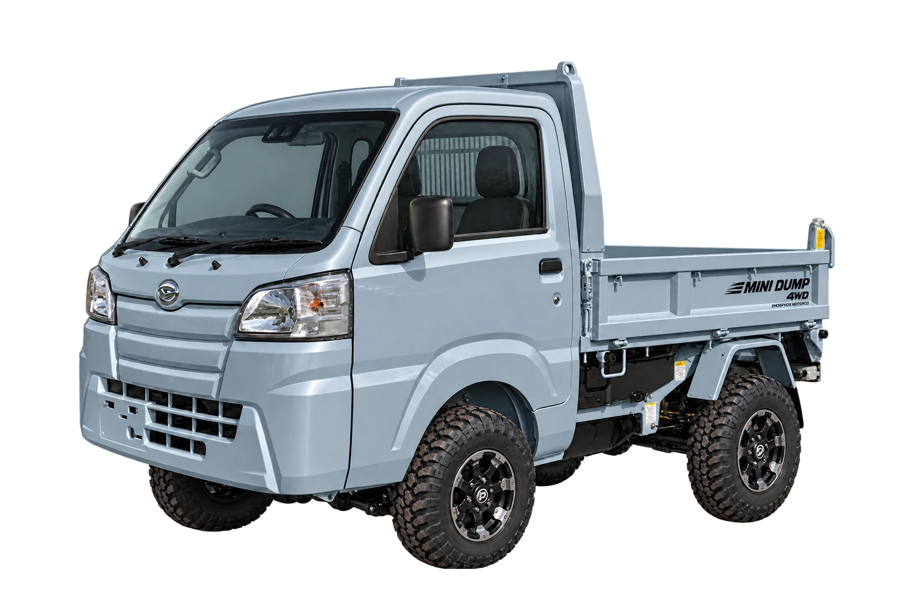 Cloud Silver Blue Phosphor Mini Dump concept, not an auction vehicle